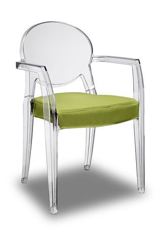 durchsichtiger Armlehnstuhl