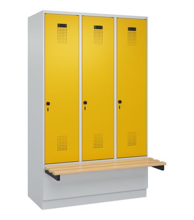 C+P Spind Evolo PLUS Bank 3 Abteile 1950x1200x8