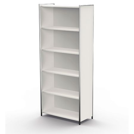 Chromeline offenes Sideboard mit 5 Ordnerhöhen  | 185 x 80 x 38 cm (HxBxT) | in Anthrazit oder Weiß