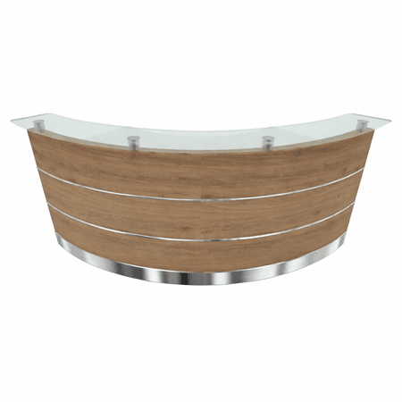 Bogentheke Bright 90° | 96 x 239 x 101 cm (HxBxT) 