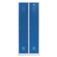 Spind mit 2 Abteilen 180x60x50 GRAU/BLAU