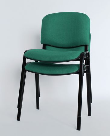 Stapelstuhl | Konferenzstuhl | Polsterstuhl | ISO CHAIR - SCHWARZ/GRÜN