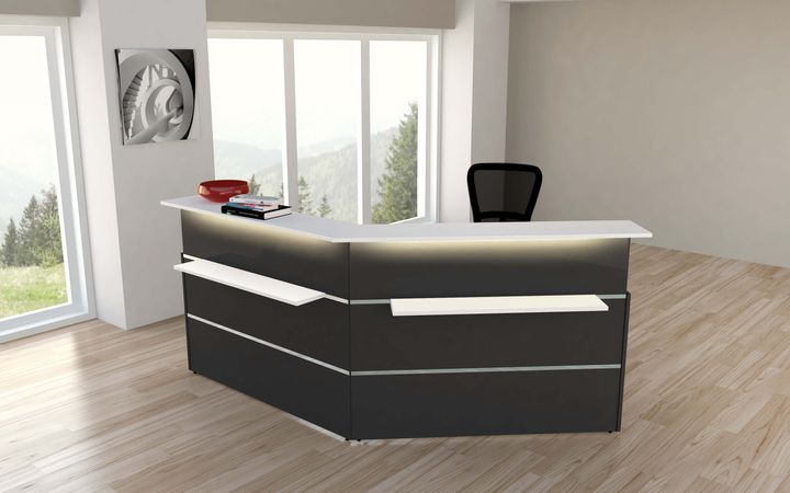 Empfangstresen ESG Sicherheitsglas Rezeption Empfangsbereich Empfangstheken