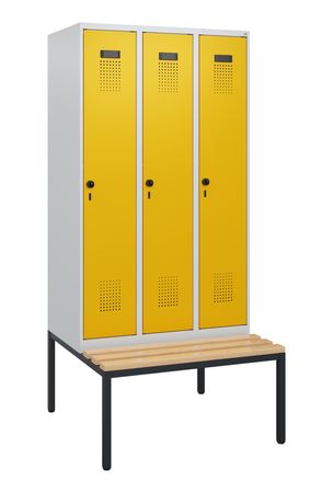 C+P Spind Evolo PLUS Bank 3 Abteile 1950x900x81