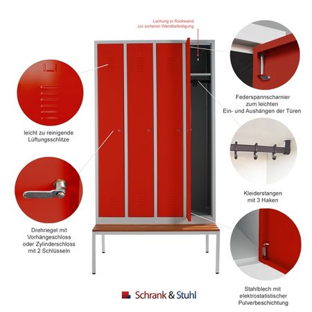 Umkleide-Ausstattung