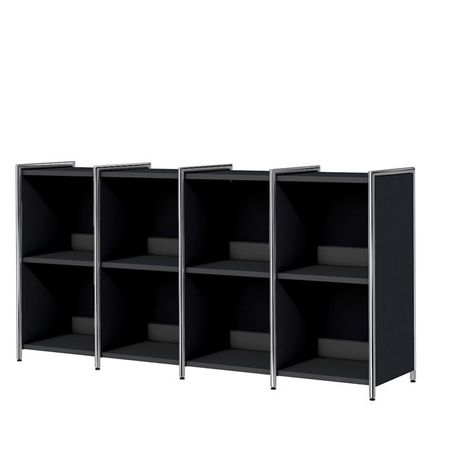 Aktenregal Ordner Sideboard Lowboard anthrazit Fächerregal Büroregal