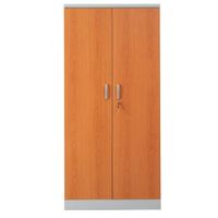 Aktenschrank | Stahlschrank mit Dekortüren 195x92x42 GRAU/ERLE