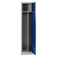 Spind mit einem Abteil und Schwarz-Weiß-Trennung 180x41,5x50 GRAU/BLAU