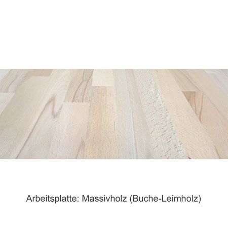  Werkbank Tischplatte Buche massiv Buche-Leimholz