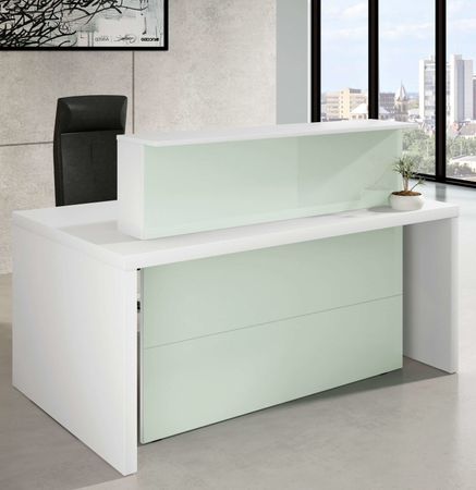 Empfangstheke Satinwhite | 112 x 170 x 100 (HxBxT)
