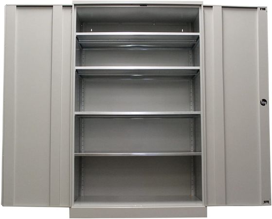 Obelixxx Werkstattschrank verzinkt | Materialschrank GRAU 195x120x50 vollverzinkte Fachböden