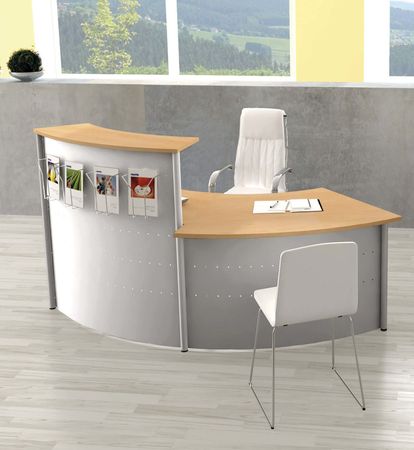 Seitenblende Rezeption Sichtschutz modern Glas hochwertig