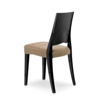 Loungechair | Esszimmerstuhl | schwarz mit Polster BRAUN