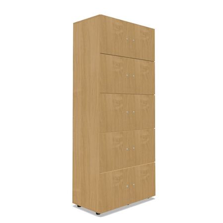 Stahlgestell mit Rundrohrfuß für Schließfachschrank aus Holz