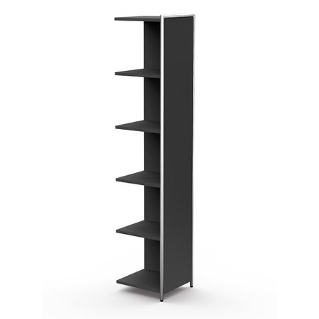 Chromeline Anbau-Sideboard schmal mit 5 Ordnerhöhen | 185 x 39 x 38 cm (HxBxT) | verschiedene Farben und Optionen