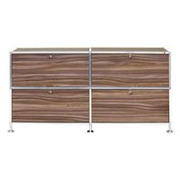 Büroregal | Aktenregal | Sideboard 2 / 2 mit 4 Klapptüren