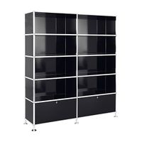 Büroregal | Aktenregal | Highboard 5 / 2 mit 2 Klapptüren