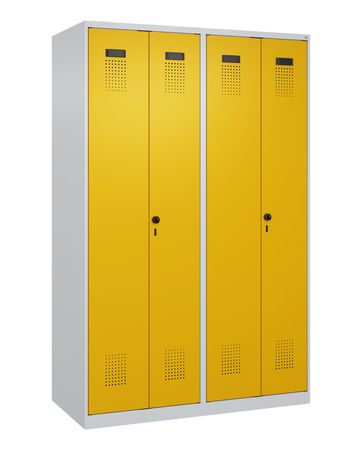 C+P PSA Schwarz-Weiß-Spind Evolo PLUS 4 Abteile 