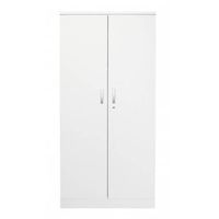 Aktenschrank | Stahlschrank mit Dekortüren 195x92x42 WEIß