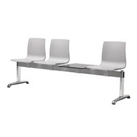 Traversenbank | Wartebank | 3 Sitze + Ablage 