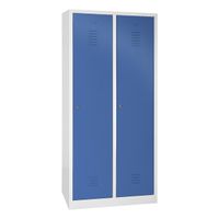 Spind mit 2 Abteilen 180x80x50 GRAU/BLAU