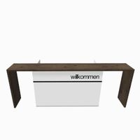 Empfangstheke GEO 1 - Typ 2L - wahlweise mit Schriftzug | diverse Farben