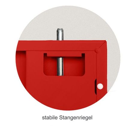 Mehrzweckschrank 195x92x42 GRAU/ROT