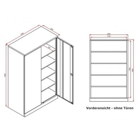 Werkstattschrank Großraumschrank Lagerschrank Materialschrank Werkzeugschrank Stahlschrank