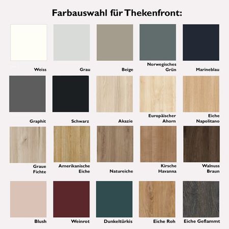 Empfangstresen Farbauswahl Thekenfront