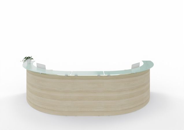 Bogentheke Bright Hufeisen | 96 x 392 x 156 cm (HxBxT)