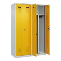 C+P PSA Schwarz-Weiß-Spind Evolo PLUS, 4 Abteile, 1850x1200x