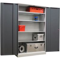 Koloss Werkstattschrank verzinkt | Materialschrank GRAU/ANTHRAZIT 195x120x60 vollverzinkte Fachböden