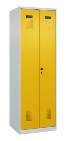 C+P Schwarz-Weiß-Spind Evolo PLUS 2 Abteile 1850
