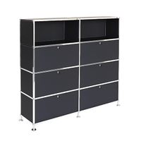 Büroregal | Aktenregal | Highboard 4 / 2 mit 6 Klapptüren