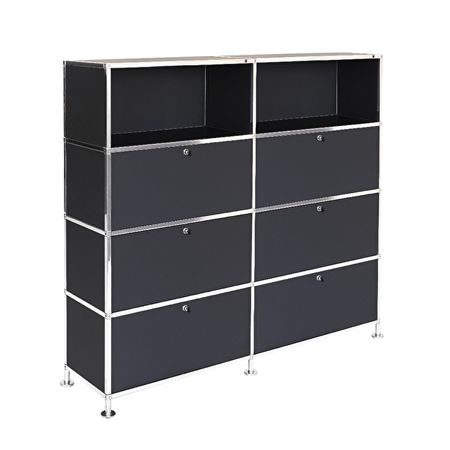 Büroregal | Aktenregal | Highboard 4 / 2 mit 6 Klapptüren