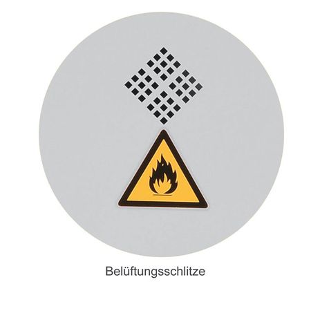 Gefahrstoffschrank mit Lüftungsschlitz