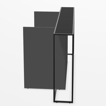 Empfangstheke Empfangstresen Rezeption Anmeldung Counter dunkel anthrazit graphit grau schwarz