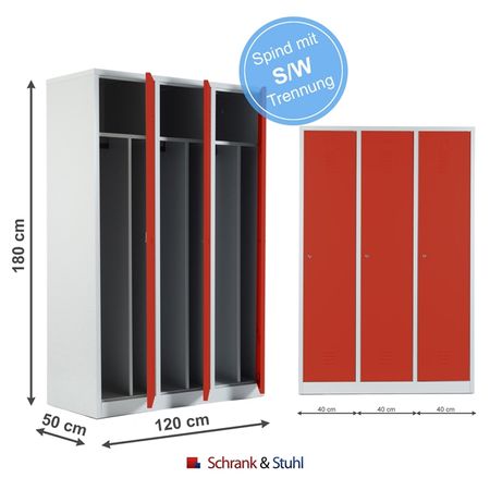 Schrägdach Umkleidespint Arbeitsspind