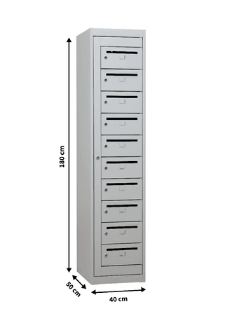 Postschrank | Postverteilerschrank 10 Fächer GRAU