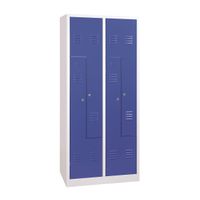 Spind in Z-Form | 4 Abteile 180x80x50 GRAU/BLAU