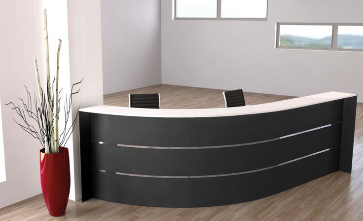 Große Bogentheke Surround anthrazit | 112 x 332 x 180 cm (HxBxT)