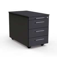 Chromeline Rollcontainer mit 4 Schubladen inkl. Materialschale | 58 x 42 x 80 cm | Anthrazit oder Weiß