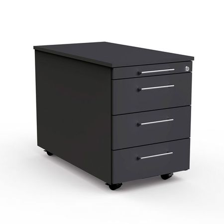 Rollcontainer mit 3 Schubladen und Materialschale | 55 x 43 x 80 cm (HxBxT)