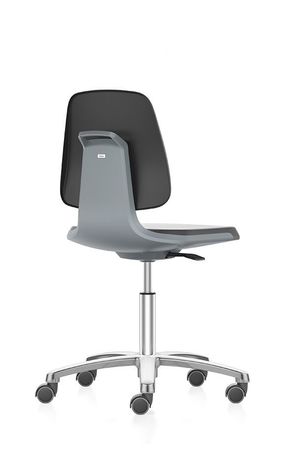 Arbeitsstuhl mit der Artikelnr. AS-LAB-HYGDES-ROL-KLM-SW