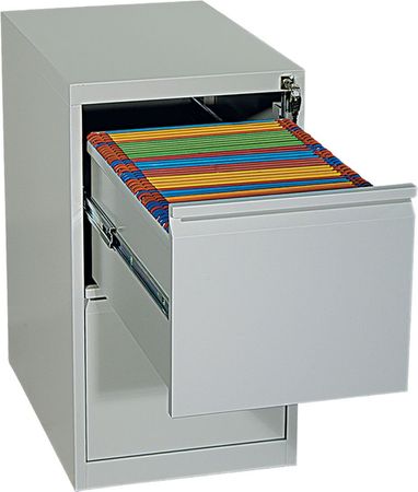 Hängeregisterschrank | Registratur 2 Schübe | einbahnig GRAU