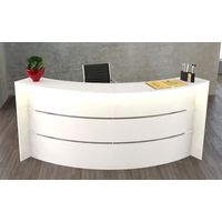 Bogentheke Surround komplett weiß | 112 x 257 x 122,5 cm (HxBxT)