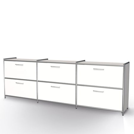 Chromeline Anbau-Sideboard 2 | 78 x 78 x 38 cm | verschiedene Farben und Optionen