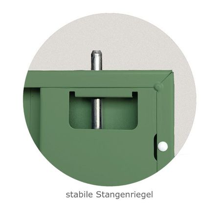Stangenverschluss abschließbar Stahlschrank Flügeltürschrank