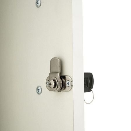 abschließbarer Aktenschrank Türgriffe Flügeltürenschrank Holztüren Büroschrank weiß Drehzylinderschloss