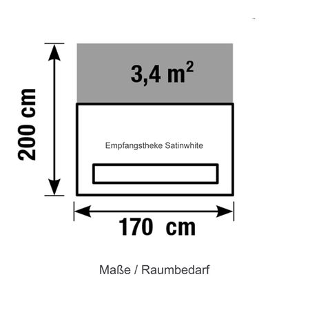 Raummaß Theke